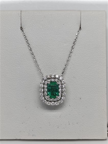 Collana Gemoro Donna Smeraldi in Oro bianco Smeraldo 0.63 Ct TPC215B.SM - TPC215B.SM
